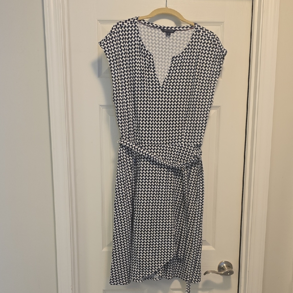 Tommy Hilfiger Black and White Midi Dress
